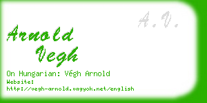 arnold vegh business card